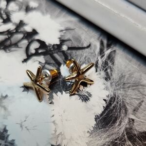 Gold Starfish Earrings